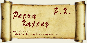 Petra Kajtez vizit kartica